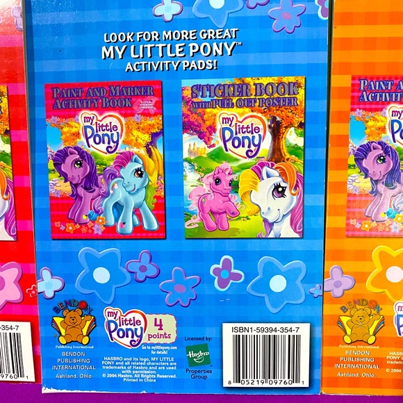 MY LITTLE PONY G3 NWT 2003 COLORING & ACTIVITY PAD BUNDLE OF 3 HASBRO - Picture 7 of 8